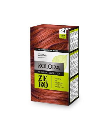 KOLORA ZERO 6.4 COPPER BLONDE AMMONIA FREE HAIR DYE Cooper Blonde
