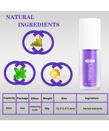 Purple Toothpaste for Whitening & Brightening | Stain Removal & Yellow Teeth Corrector - Buy Online on GoSupps.com