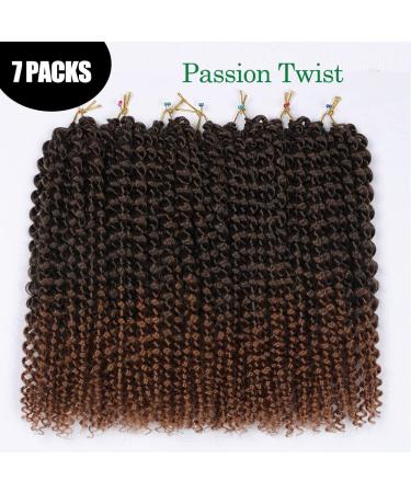 Shop YDDM Passion Twist Hair - 12 Inch Crochet Braids 7 Packs - Synthetic Extensions T1B-30# for Long Bohemian Styles - Buy Online on GoSupps.com
