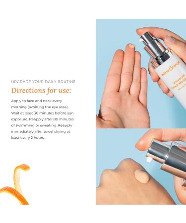 White Orange Premium Tinted Moisturizer SPF 44 - All-in-One Mineral Sunscreen for All Skin Types - Broad Spectrum UVA/UVB Protection - Buy Online on GoSupps.com