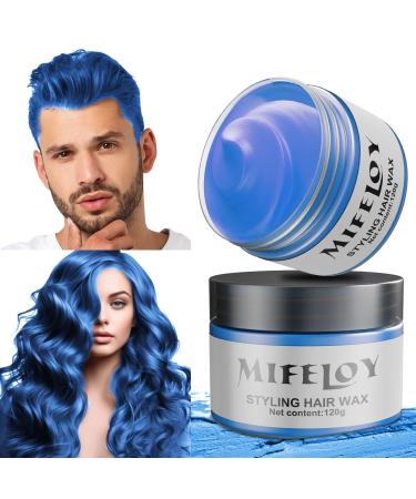 4.23 Unzen blue Temporary hair tint Blue Instant Hair Cream Mud natural hair color hairstyle pomade unisex styling haartone wax 120g hair wax for party cosplay halloween christmas - Buy Online on GoSupps.com