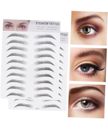 Beavorty 4 pcs 3d eyebrow stickers eyebrow tattoo stickers tattoo brow False Eyebrows Eyebrow Tool makeup - Buy Online on GoSupps.com