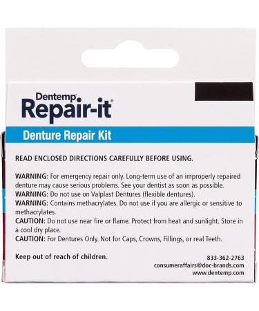 Dentemp Repair-it Denture Repair Kit & Reline-it Denture Reliner - Multi-Pack for Upper & Lower Dentures - Fix Broken & Loose Teeth - Buy Online on GoSupps.com