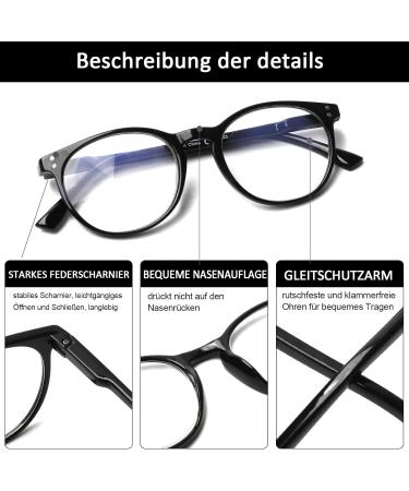 Cojwis 5 Pack Blue Light Filter Reading Glasses for Men & Women - Anti-Tiredness UV Protection Glare-Free 1.00x Magnification - Buy Online on GoSupps.com