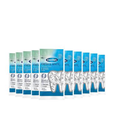 360 DenTek Fresh & White Dental Floss Sticks 10 x 36 pieces Mint flavour