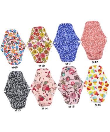 Toyvian 5pcs Reusable Cloth Menstrual Pads Set for Day & Night | Washable Mama Pads for Period | Portable & Eco-Friendly Towel Napkin - Buy Online on GoSupps.com