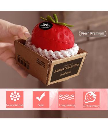 Solid Balm Solid Perfume 3D Strawberry Lemon Pear Apple Shaped Aromatherapy Portable Pocket Balm Perfume Perfect for Travel Use Natural Fragrance Parfum for Men and Women (4.2 Oz Strawberry) 4.2 Ounce (Pack of 1) Strawberry - Buy Online on GoSupps.com