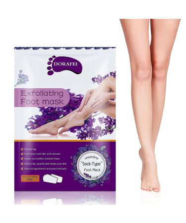 Foot Peel Mask (5 Pack) - Removes Dead Skin, Cracked Heels, and Calluses - Natural Lavender Treatment for Dry Feet - Buy Online on GoSupps.com