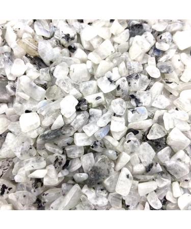 Natural Crystals and Stones 200g 8mm-15mm Natural White Moon Quartz Crystal Gravels Polishing Stone Chips with Blue Flash for Decoration kaixun - Buy Online on GoSupps.com