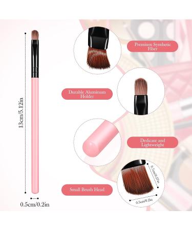 48-Piece Small Concealer Brush Set in Pink - Portable Lip & Eyebrow Brushes for Makeup - Synthetic Fiber Beauty Tools for Blending & Buffing - Buy Online on GoSupps.com
