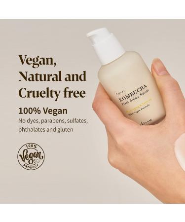 Herbloom Organic Kombucha Biome Serum - Deeply Moisturizing Vegan Serum with Ceramide & Triple Hyaluronic Acid - Non-Sticky Korean Essence - 1.69 fl. oz - Buy Online on GoSupps.com