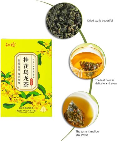 22 Count Osmanthus Oolong Tea Bags Chinese Famous Wulong Tea for Party Afternoon Spring Summer Guests Receiving Relax - Buy Online on GoSupps.com