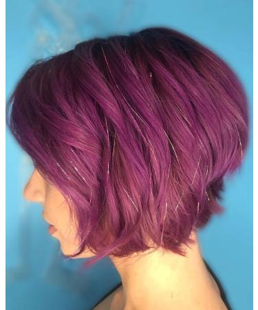 Gold Hair Tinsel Extensions 250 Strands Holographic Glitter Sparkle for Women - Magic Pink - Buy Online on GoSupps.com