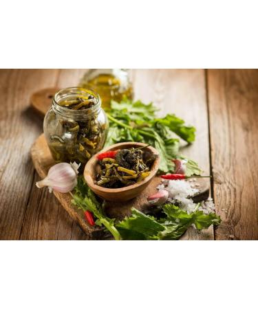 Broccoli turnip leaves friarielli in oil preserved in a glass jar ideal for aperitif appetizer salads pizza traditional production of Puglia without preservatives - Buy Online on GoSupps.com