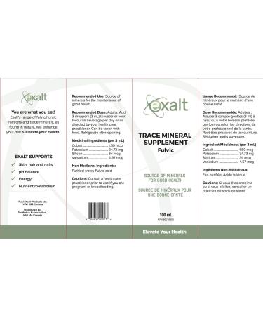 Exalt - Fulvic (100mL) - Buy Online on GoSupps.com