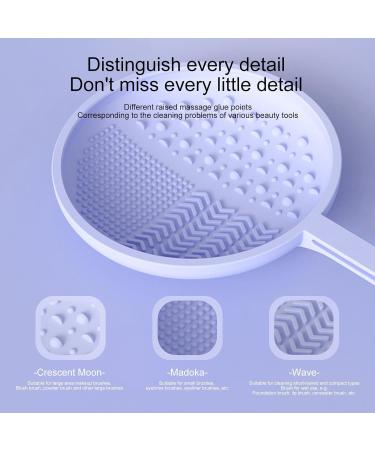 Makeup Brush Cleaner Bowl - Multifunctional Silicone Flexible Cleaner Mat Stable Cleaning Tool for Makeup Supplies Decorative Makeup Brushes and Powder Pads - Buy Online on GoSupps.com