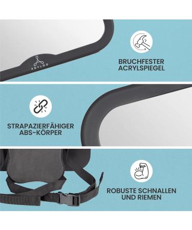 Adyloo 360 Baby Autospiegel - 100% Bruchsicherer R ckspiegel f r Babys | Autositz Spiegel | Baby-Ausstattung & Zubeh r | 24.5 x 17.5 cm | Internationaler Versand - Buy Online on GoSupps.com