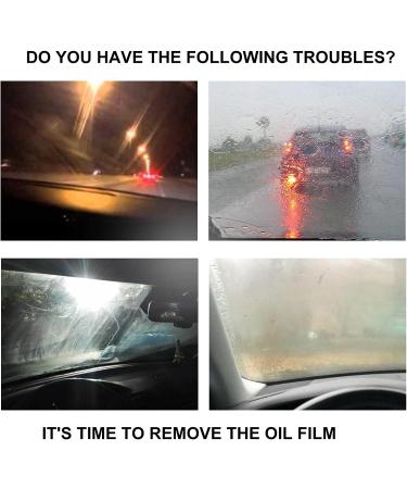 Car Glass Oil Film Cleaner Glass Oil Film Remover for Car Car Glass Oil Film Cleaner Safety and Long-Term Protection for Family Bathroom Windows with Sponge Towel (3 pcs) - Buy Online on GoSupps.com