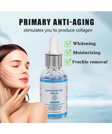 Copper Peptides Serum for Face Face Moisturiser Peptide Serum Face Serum for Women & Men Anti Aging Face Serum with Hyaluronic Acid - Reduces Fine Lines & Wrinkles Serum for Face Care - Buy Online on GoSupps.com