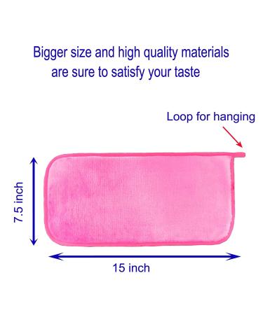 Reusable Microfiber Makeup Remover Towel (6 Pack) - 12x6 Inch, Hot Pink/Blue/Black - Remove All Makeup with Just Water - Eco-Friendly Makeup Remover Cloth - Buy Online on GoSupps.com