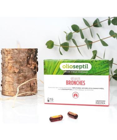 Olioseptil Bronchy Capsules | Pure Essential Oils in Vegetable Capsules | 3 Pack (45 Capsules) | Supports Bronchial Health & Calms Airways | Ideal for Ages 15+ - Buy Online on GoSupps.com
