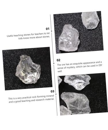 Toyandona 2ST Quartz Mineral Specimens - Geological Rehearsal Sample Ores for Teachers - Natural White Crystal Decor - 3x3cm Transparent Ore Decorations (2 PCS) - Buy Online on GoSupps.com