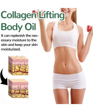 Huile Corporelle Liftante au Collag ne Huile de Corps Raffermissante pour la Peau Hydratation et Nutrition Intenses Att nue Visiblement les Ridules et Illumine le Teint 100ml (2 Piece) - Buy Online on GoSupps.com