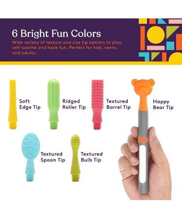 Special Supplies Buzz Buddy Oral Stimulation Kit - 6 Soft Textured Heads, Calm Sensory Needs, Support Speech & Self Feeding, Gentle Vibrations - Grey - Buy Online on GoSupps.com