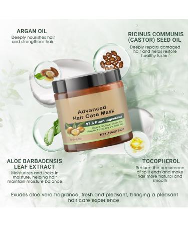 Miioto Hair mask for very dry hair hair treatment extremely damaged hair intensive hair mask with argan oil restorative hair treatment care shiny reduces split ends 100 g - Buy Online on GoSupps.com