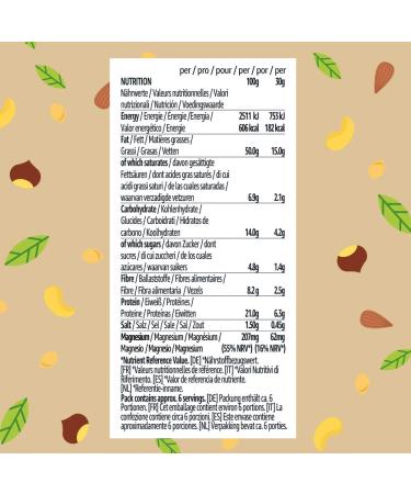 Happy Belly Nuss Mix - Roasted & Salted 800g (4 x 200g Packs) | Premium International Snack - Buy Online - Buy Online on GoSupps.com