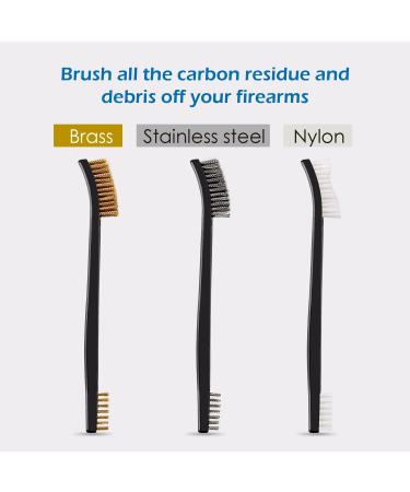 Tough Tactical Tools Weapons Cleaning Set | Nylon Brass & Steel Pistol Brushes | 3 Steel Pistols & 2 Polymer Picks for Firearms - Buy Online on GoSupps.com