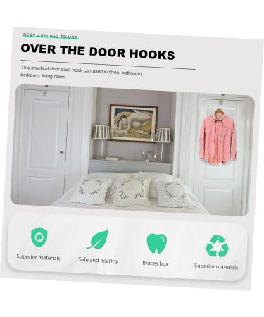 Hemoton Shower Hook 2pcs Glass Door Hook Wreath Hanger Coat Hangers Towel Hooks Black Hat Hooks Cabinet Door Coat Hook - Buy Online on GoSupps.com