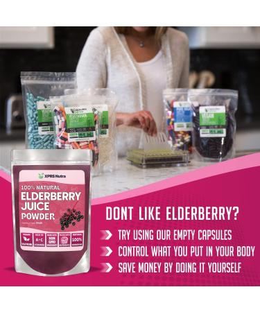 XPRS Nutra Organic Elderberry Juice Powder - Vitamin-Rich Elderberries Supplement - 8 oz - Buy Online on GoSupps.com
