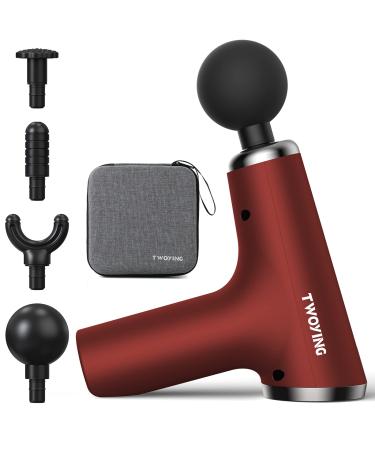 Small Massage Gun,Deep Tissue Massager Percussion Portable Massage Gun Message Gun Muscle Massager Massage Gun for Athletes with Case Fascia Gun LCD Touch Screen,Red