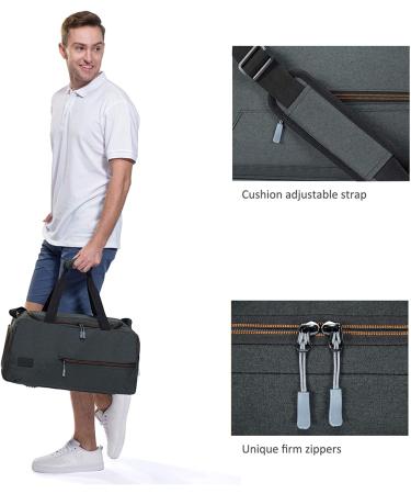 Water-Resistant MarsBro Weekender Duffel Bag with Shoe Compartment - Black - Buy Online on GoSupps.com