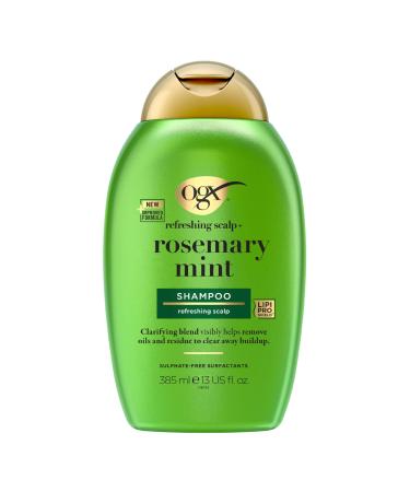 OGX OGX Refreshing Scalp+ Rosemary Mint Purifying Shampoo (385 ml) that helps visibly remove oils and residue for all hair types especially for