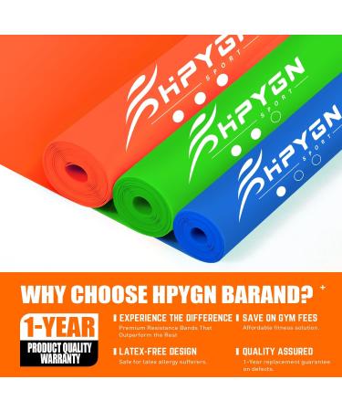 Non-Latex Resistance Bands Set - 1.5m Orange/Green/Blue - For Physical Therapy, Strength Training, Yoga, Pilates - Home Workout Bands with Different Strengths - Buy Online on GoSupps.com