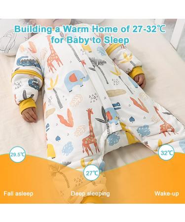 MOEMOE BABY Winter Sleeping Bag with Legs | 3.5 TOG Thicken Sleep Sack | 6-18 months | Dinosaurs - Buy Online on GoSupps.com