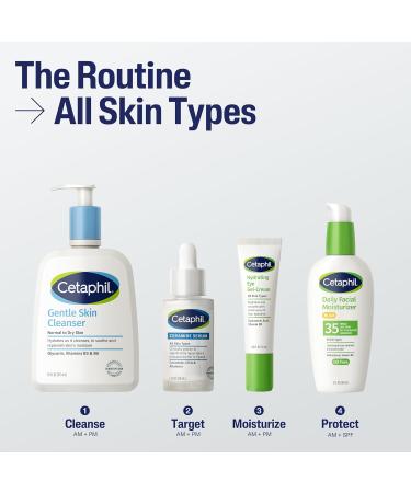 Cetaphil Ceramide Serum Hydrates and Restores Skin Barrier Formulated with Ceramides & Centella Asiatica Designed for Sensitive Skin Fragrance Free Dermatologist Tested 1oz - Buy Online on GoSupps.com