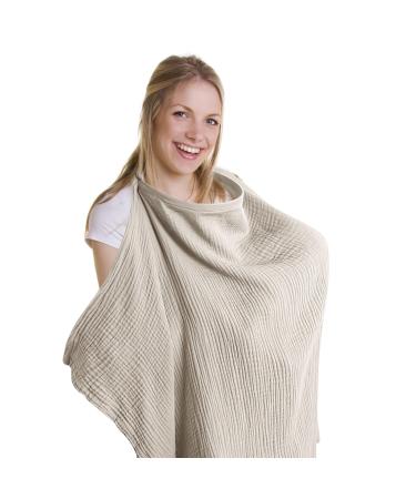 Still towel snack soft and breathable hollow cotton cotton silent apron breastfeck for on the go breastfeeding cover gifts for mother (khaki (neutral))) - Buy Online on GoSupps.com