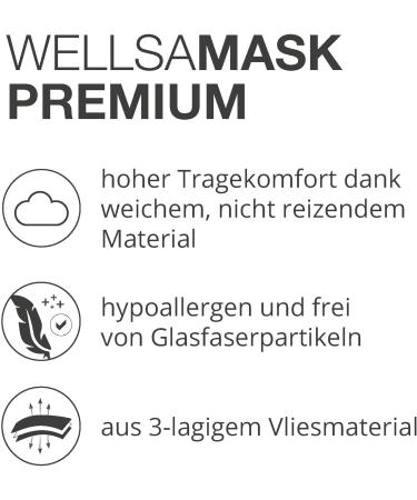 Wellsamed Wellsamask - 50 Piece Small White Face Masks with Elastic Bands for Comfortable Fit - International Shipping Available - Buy Online on GoSupps.com