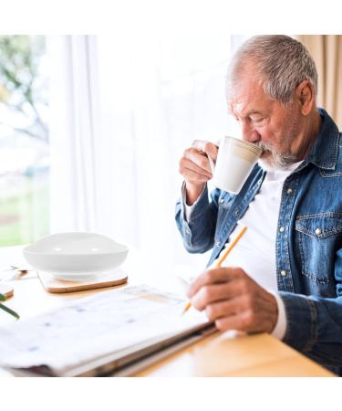 DOITOOL Elderly Scoop Plate with Suction Base - Non-Slip Self-Feeding Bowl for Disabled and Handicapped - Buy Online on GoSupps.com