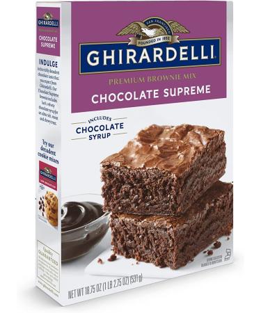 Ghirardelli Chocolate Supreme Brownie Mix  18.75 oz (531 g) (Pack of 3) - Buy Online on GoSupps.com