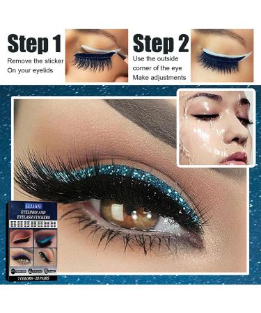 Buy FITBEST Eyelash Stickers - Reusable Waterproof Double Eyelid Tape for Easy Makeup | 7 Color Set for Women - Buy Online on GoSupps.com