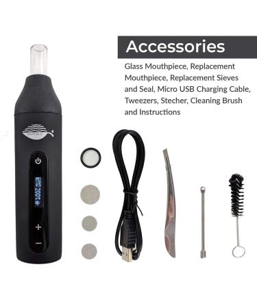 Vaporizer Vapreble Fog - Premium Glass Mouthpiece OLED Display & Stepless Temp Control for Super Vape with Herbal Resins - Buy Online on GoSupps.com