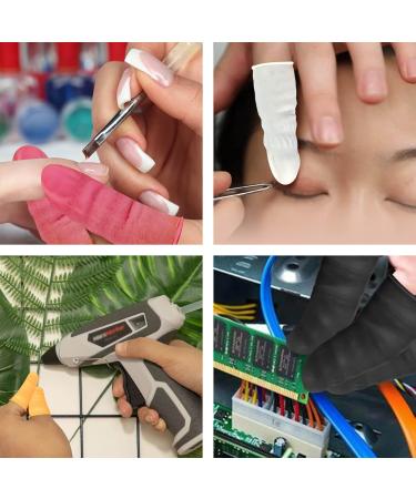 100 Pcs Disposable Latex Finger Cots for Beauty & Electronics Repair - White - Buy Online on GoSupps.com