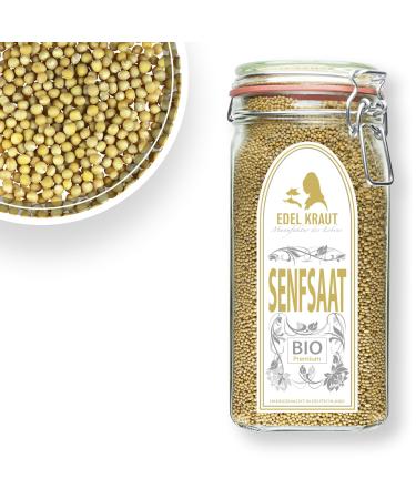 Mustard Sate 1000g in the glass - Mustard Seed Organic |Noble herb - 100% natural - premium spices & spice blends - free of any additives - controlled biological cultivation organic mustard seeds
