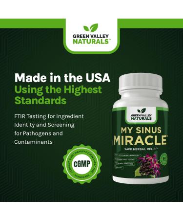 GREEN VALLEY NATURALS My Sinus Miracle Herbal Supplement 90 Capsules (1) - Buy Online on GoSupps.com