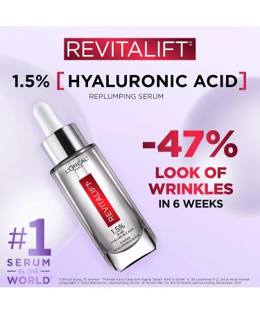 L'Or al Paris 1.5% Pure Hyaluronic Acid Serum + 12% Pure Vitamin C Face Serum (Revitalift) Hyaluronic Acid Serum - 30mL + Serum 30mL - Buy Online on GoSupps.com