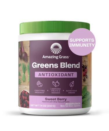 Amazing Grass Greens Blend Antioxidant Super Greens Powder with Spirulina - 30 Servings